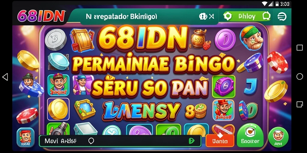Screenshot gameplay 68IDN yang menampilkan suasana Bingo yang ceria.