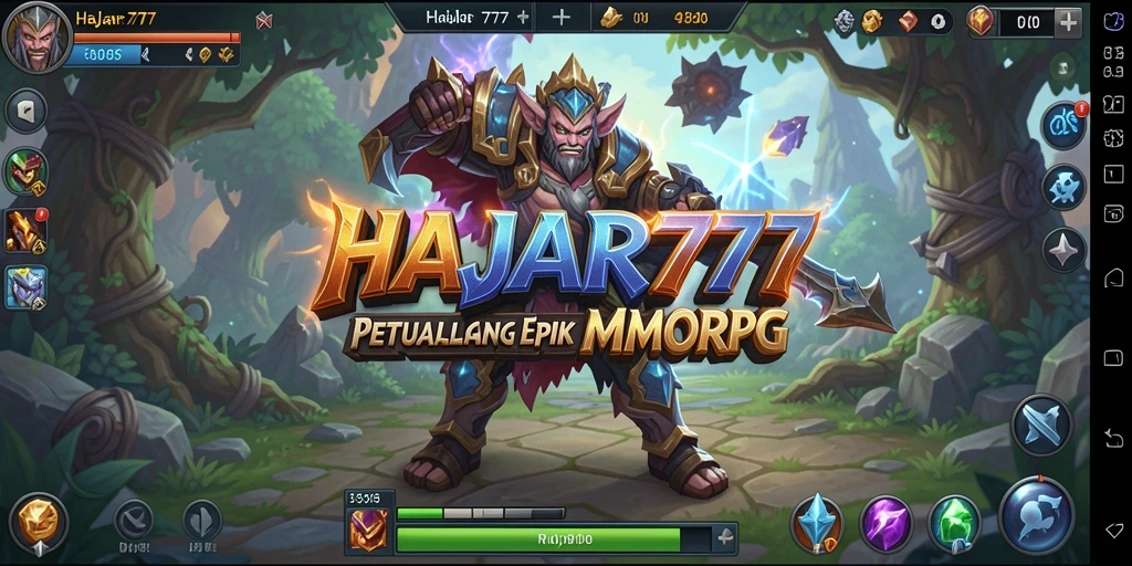 Tampilan menarik gameplay HAJAR777 dalam petualangan MMORPG.