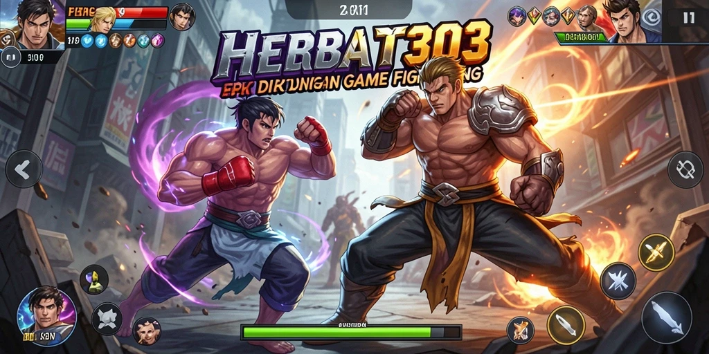 Screenshot HEBAT303 menampilkan aksi pertarungan seru antara karakter-karakter unik.