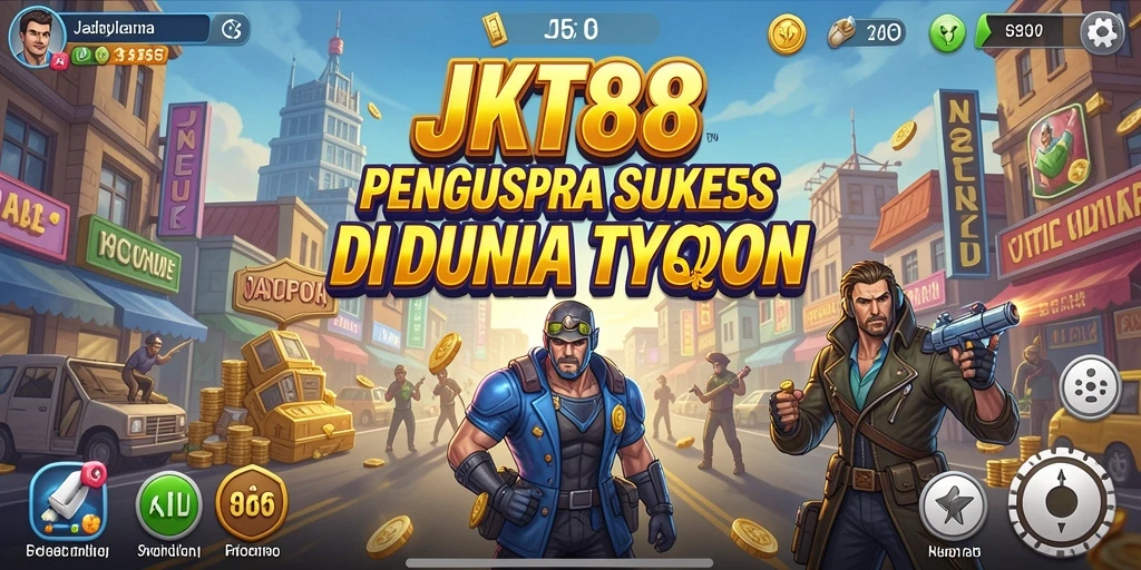 Gameplay JKT88 menunjukkan strategi membangun bisnis Tycoon.
