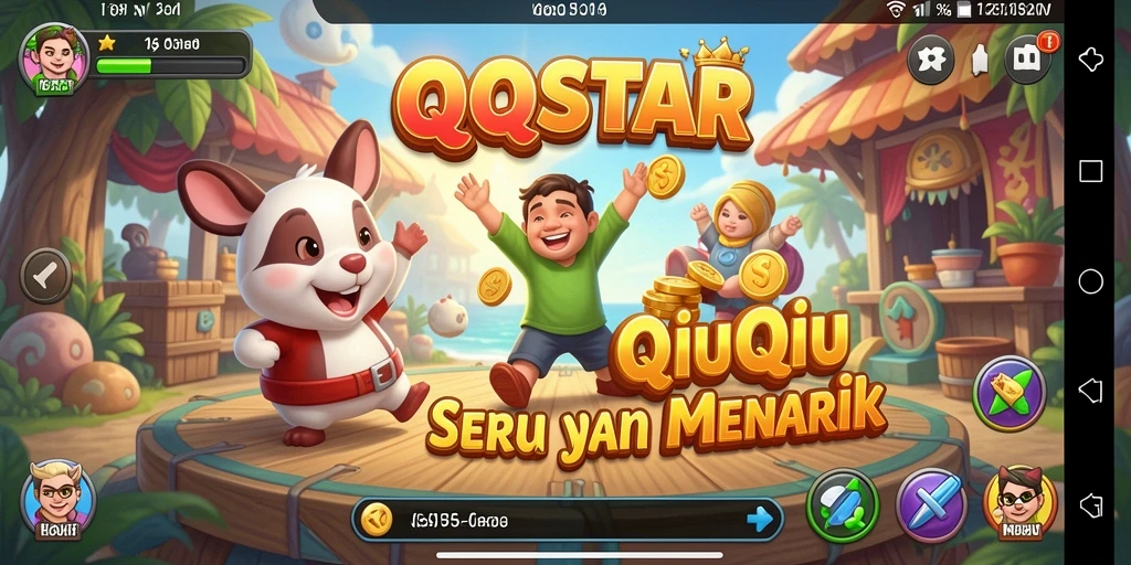 Tampilan gameplay QiuQiu yang menarik dan dinamis.