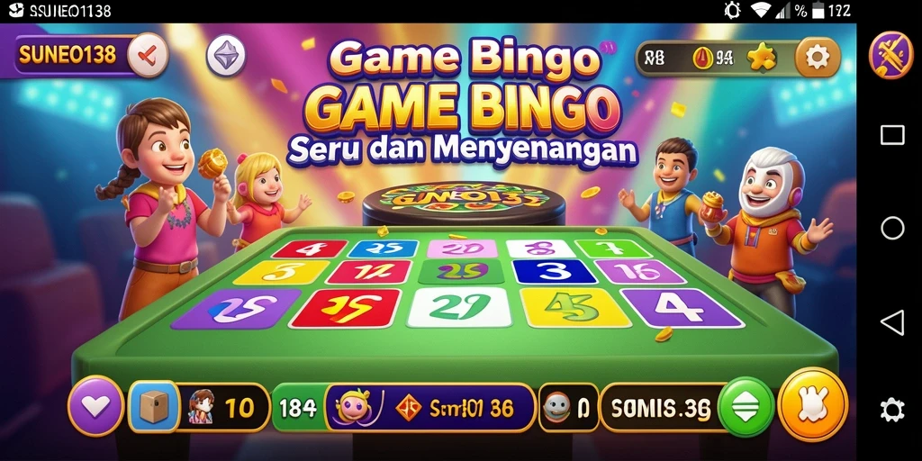 Screenshot gameplay Bingo SUNEO138 yang seru dan interaktif.