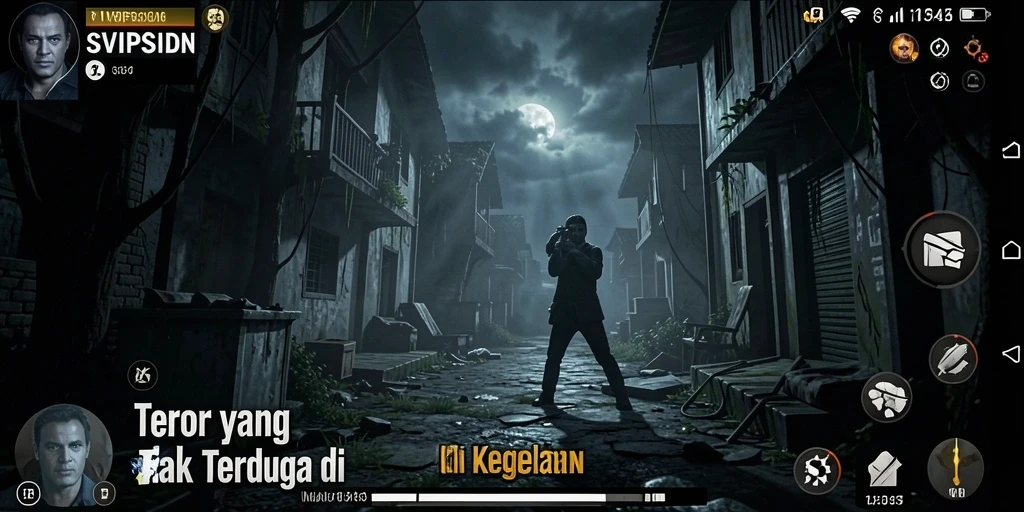 Tangkapan layar gameplay SVIPSIDN yang menakutkan dan mencekam.