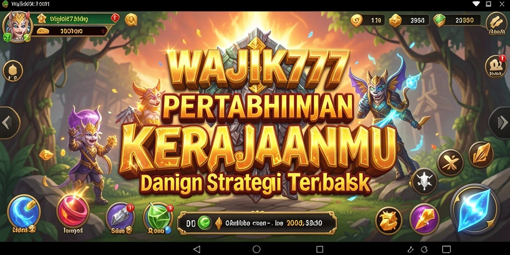Tampilan gameplay menarik dalam WAJIK777 saat mempertahankan tower dari serangan musuh.